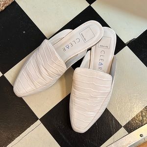 Dolce Vita white mules